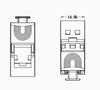 Frutto Keystone RJ45 Cat.6A Slim STP Tool Free 14.06mm