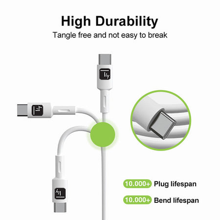 Cavo USB-C&trade Maschio/Maschio USB 2.0 2m Bianco