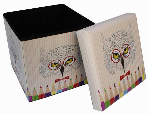 Biscottini Biscottini Pouf Contenitore Richiudibile Ecopelle Quadrato Salvaspazio 32x32x32