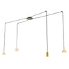 Sospensione Moderna Decentrata Fuji 4 Luci Oro