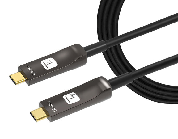 Cavo Audio/Video Ottico Attivo USB-C&trade M/M AOC Fibra Ottica 4K 10m