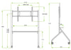 Supporto Mobile da Pavimento Multifunzione per TV LCD/LED/Plasma 65-100'' Nero