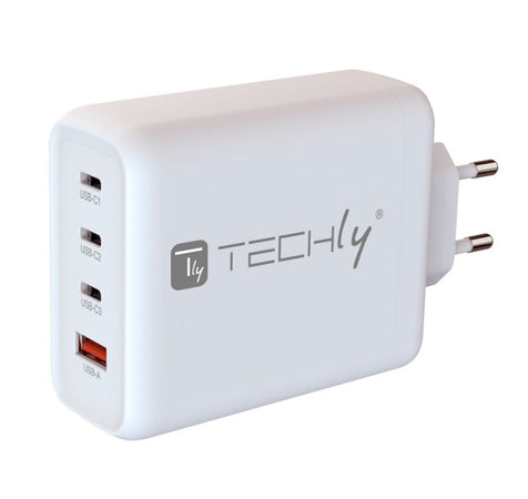 Caricatore Alimentatore GaN 3 porte USB-C&trade e 1 USB-A da Muro 140W