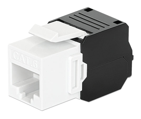 Frutto Keystone RJ45 Cat.6 UTP Tool-Free Bianco Nero