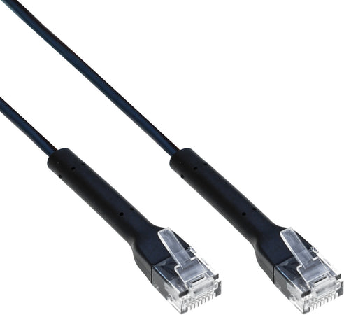 Cavo Slim Patch di Rete Pieghevole in Rame Cat.6A U/UTP 2m Nero
