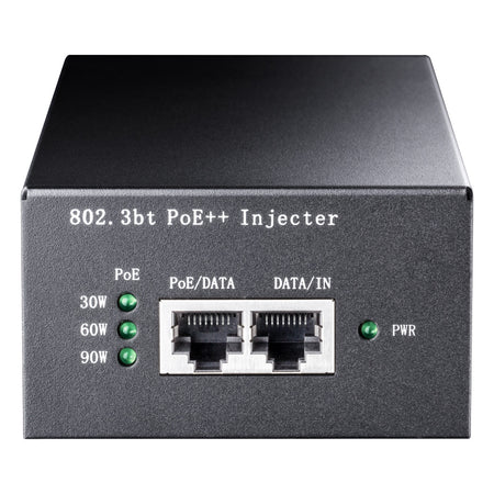 Iniettore Gigabit PoE/PoE+/PoE++ da 90W fino a 100m, POE400