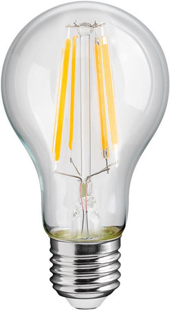 Lampadina LED E27 Bianco Caldo 11W Trasparente con Filamento, Classe D