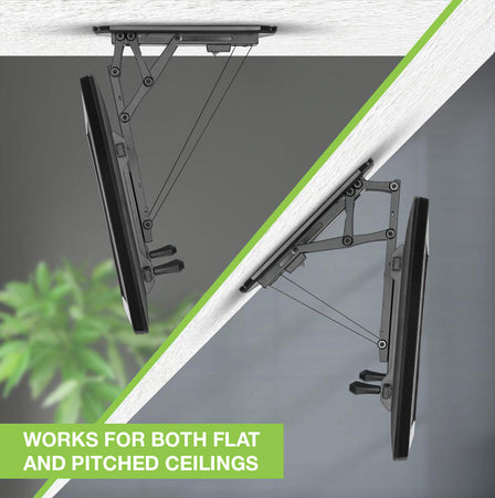 Supporto TV da Soffitto Inclinabile Motorizzato Integrazione Smart Home per TV da 32 a 70''