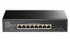 Switch Gigabit PoE+ 8 Porte con 2 slot SFP Gigabit, GS1008PS2