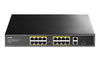 Switch PoE+ 10/100M a 16 Porte con 2GbE e 1 Porta SFP, FS1018PS1