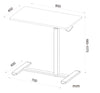 Sit-Stand Scrivania Compatta Postazione di Lavoro con Altezza Regolabile