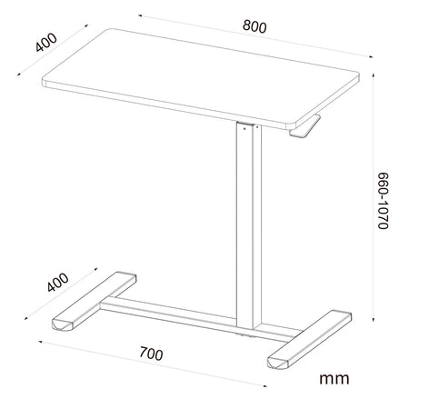 Sit-Stand Scrivania Compatta Postazione di Lavoro con Altezza Regolabile