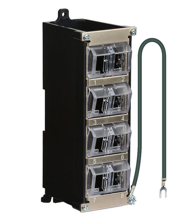 Pannello Patch Keystone 8 porte per Guida DIN e Montaggio a Parete con Messa a Terra