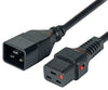 Cavo Prolunga C20 180° a C19 180° con Blocco IEC 2m