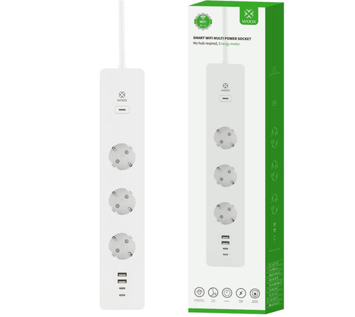 Multipresa Intelligente 3 Prese Schuko 4 USB Controllo Vocale, R6132