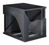 Armadio Rack 19'' a Muro 22U P 800mm L 600mm Porta Vetro Nero