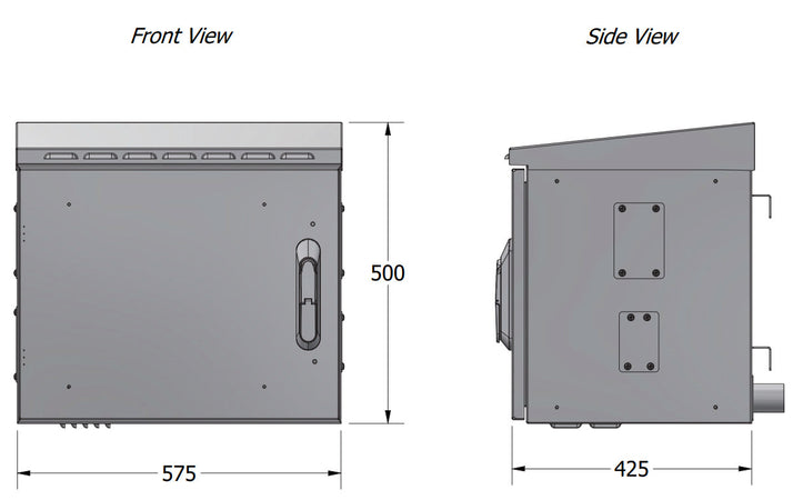 Armadio Rack 19'' Fissaggio a Palo P 425 mm IP66 Midi