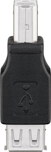 Adattatore Convertitore USB A Femmina USB B Maschio Nero