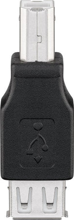Adattatore Convertitore USB A Femmina USB B Maschio Nero