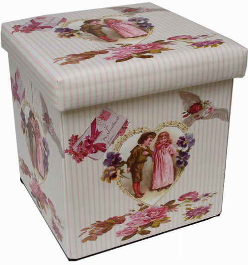 Biscottini Pouf contenitore richiudibile in ecopelle