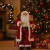 Babbo Natale, colore Rosso e Bianco, con regali, in pet e poliestere decorazione natalizia
