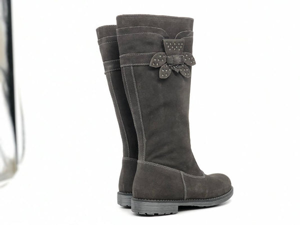 NERO GIARDINI Stivale bambina camoscio grigio