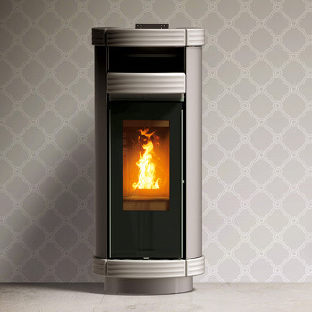 Thermorossi Termostufa a Pellet Dorica Supreme Metalcolor Natural Plus Evo 12,3 kW