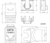 Kit 24 Frutti Cat.6 UTP 180° Keystone con Pinza Crimpatrice