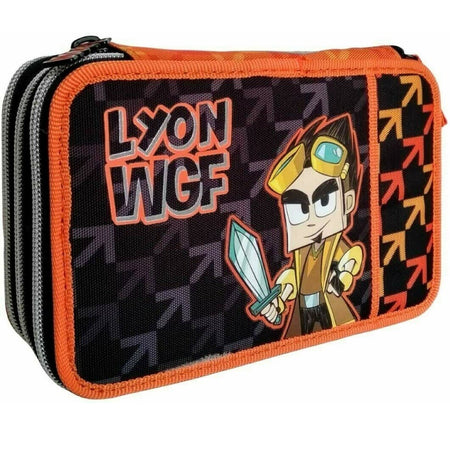Astuccio Completo Multicolore Lyon Gamer 3 Zip Accessori Scuola Portapastelli