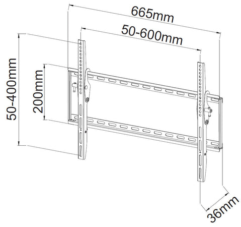 Staffa a Muro Inclinabile TV LED LCD 40-65''