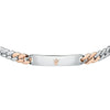 Bracciale MASERATI uomo Iconic acciaio con inserti oro rosa
