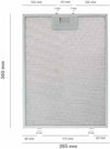 Filtro cappa aspirante Bosch Siemens 360x265mm 00703451 703451