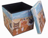 Biscottini Pouf contenitore richiudibile in ecopelle