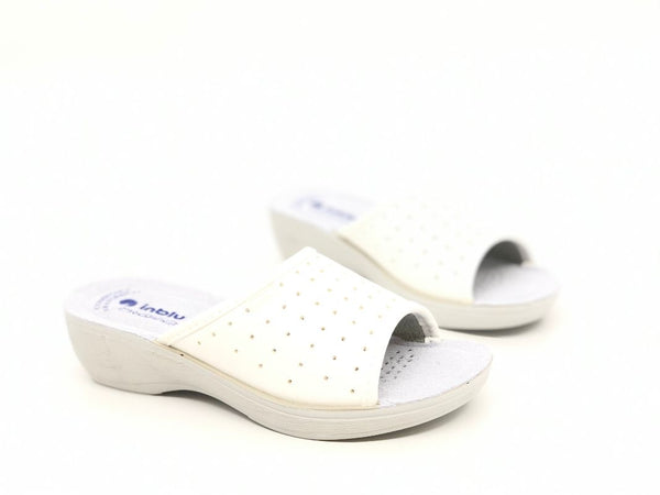 INBLU Ciabatta donna a fascia bianca