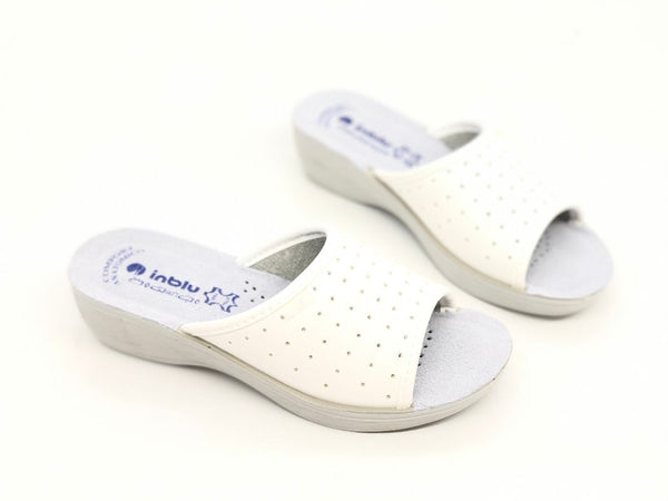 INBLU Ciabatta donna a fascia bianca