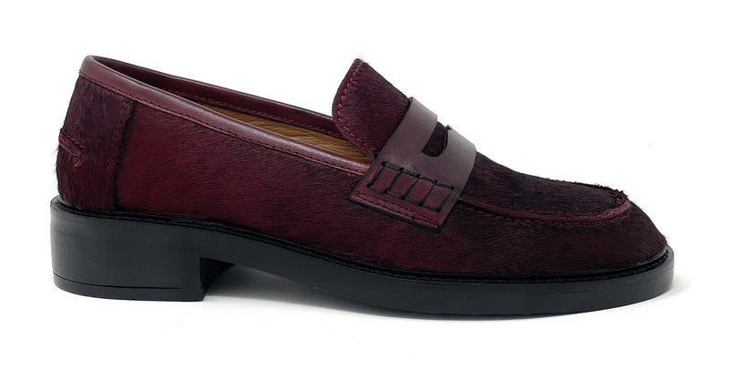 Emanuelle Vee mocassini donna Uma in cavallino bourgundy 811 30