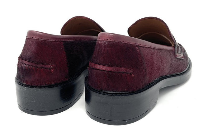 Emanuelle Vee mocassini donna Uma in cavallino bourgundy 811 30