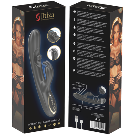 IBIZA POTENTE VIBRATORE RABBIT CON PERLA ROTANTE MASSAGGIANTE