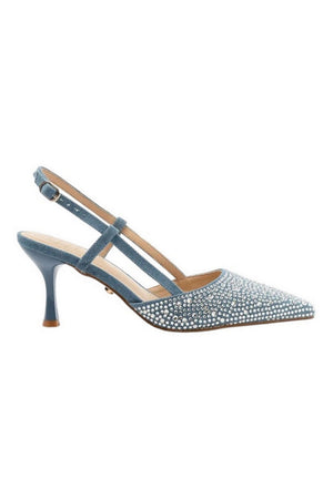 TWENTY FOUR HAITCH Scarpe con Tacco Azzurro da donna