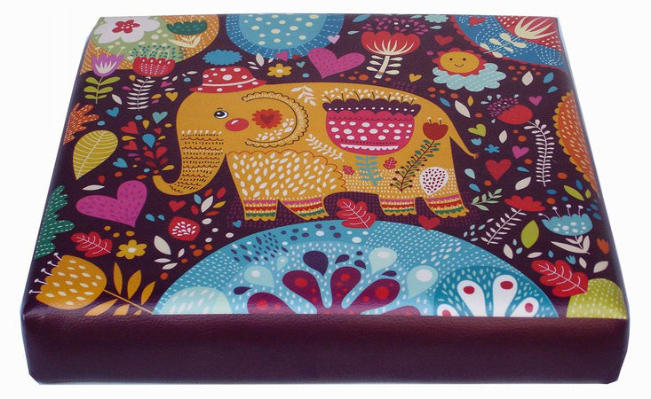 Biscottini Pouf contenitore richiudibile in ecopelle elefante Praticissimo 32x32x32