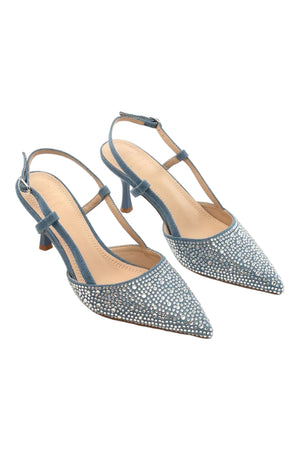 TWENTY FOUR HAITCH Scarpe con Tacco Azzurro da donna