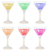 Confezione da 6 Bicchieri da Cocktail con 6 Colorazioni LED