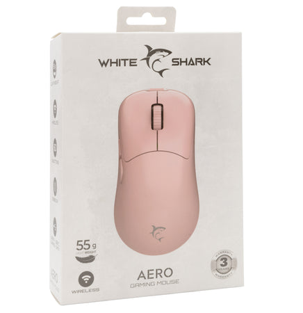 Mouse Ottico Gaming Wireless USB-C&trade 6400 dpi Rosa, AERO