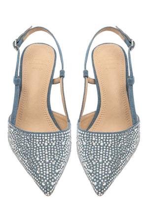 TWENTY FOUR HAITCH Scarpe con Tacco Azzurro da donna