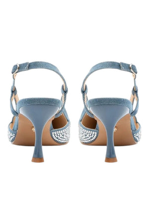 TWENTY FOUR HAITCH Scarpe con Tacco Azzurro da donna