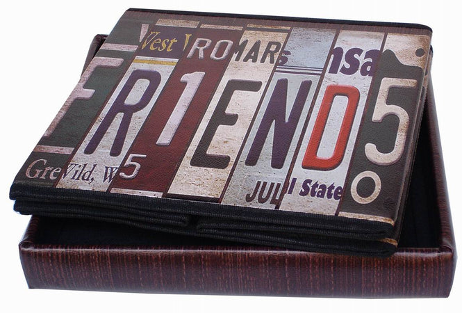 Biscottini Biscottini Pouf Contenitore Richiudibile Ecopelle Sgabello Poggiapiedi 32x32x32