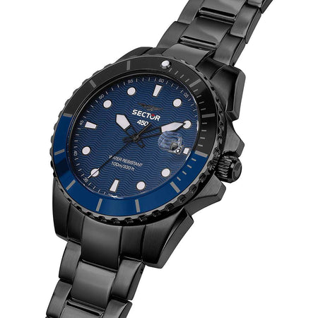 Orologio SECTOR uomo serie 450 datario acciaio nero