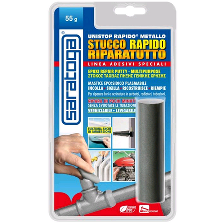 Unistop 55gr riparatutto stucco mastice epossidico universale