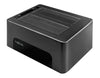 Docking Station USB3.0 Doppio Slot HDD/SSD SATA da 2.5''/3.5'' Nero
