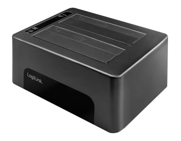 Docking Station USB3.0 Doppio Slot HDD/SSD SATA da 2.5''/3.5'' Nero